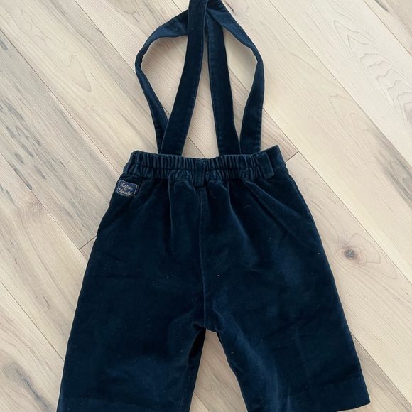 Vintage Navy Velvet Kids Overalls 18-24 month - Picture 3 of 8